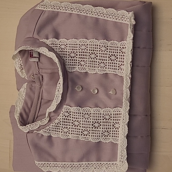 EUC VTG Nicole Dorissa Internation Girls Soft Lavender Pinafore Dress - Picture 8 of 17